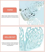 Envoltorios de papel de Chocolate cortados con láser cuadrados, decoración de papel para fiesta de boda, forro para cupcakes