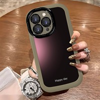 Coque en silicone pour iPhone 16 Pro Max, coque de téléphone anti-chute peinte en dégradé