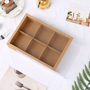 Boîtes à beignets en papier <span class=keywords><strong>de</strong></span> boulangerie haut <span class=keywords><strong>de</strong></span> gamme avec fenêtre transparente et séparateur en carton pour emballage <span class=keywords><strong>de</strong></span> biscuits/biscuits <span class=keywords><strong>de</strong></span> Noël - Product Image 1