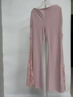 Pantalon de danse du ventre pour femme, taille unique, à fente latérale, en dentelle, évasé, coupe cloche, pour la pratique et la performance - Prix de gros