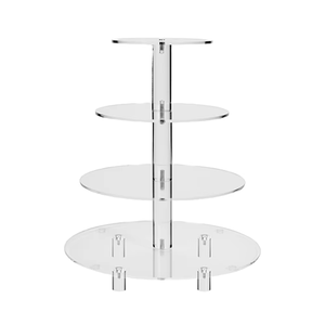 <span class=keywords><strong>Présentoir</strong></span> à Gâteaux Rond en Acrylique à 4 Niveaux, Support à Cupcakes, Tour à Desserts, Plateau de Service pour Réception, Arbre à Cupcakes, Décoration de Fête de Mariage - Product Image 1