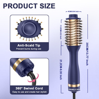 Brosse sèche-cheveux volumisante 1200W à air chaud avec revêtement céramique – Outil de coiffage à chaud tout-en-un