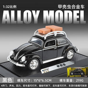 Diecast Car Model 1:32 VINTAGE Old Beetle con sonido y luz Pullback Ornament Decorar Collect Metal Car Model Toy - Product Image 6
