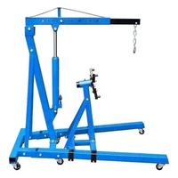 Support d'entretien du moteur automobile grue manuelle hydraulique bleue pliante 2t 3t grue d'atelier