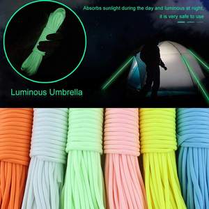 Glow Paracord <span class=keywords><strong>Rope</strong></span> 550lb,เชือกชูชีพเส้นผ่านศูนย์กลาง4มม. เส้นผ่านศูนย์กลาง9เส้นเรืองแสงในที่มืด25ft 50ft 100f - Product Image 5