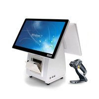 Sistema POS de Pantalla Táctil Capacitiva Dual Pequeña de Alta Calidad, ABS6000, Windows 7/10, Quad-core, Bluetooth 5.2/Wi-Fi 6, la Mejor Caja Registradora