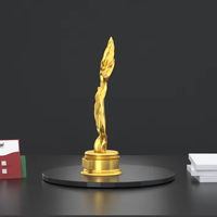 Trophée en feuilles de bananier moulées de haute qualité, cadeau promotionnel personnalisé, ornement en métal en forme de feuille, cadeaux Black Horse, plaqué or, personnalisable