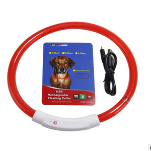 전자 애완동물 <span class=keywords><strong>LED</strong></span> 개 목걸이 조절 가능한 플래시 충전 애완동물 목걸이 반사 <span class=keywords><strong>LED</strong></span> 목걸이 야간용 반려견용 분실 방지 - Product Image 3