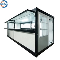 Maison Modulaire Moderne WinFair à Bas Coût de 20 Pieds, Maison Préfabriquée Mobile, Maisons Préfabriquées Modernes, Kiosque Conteneur Pliant
