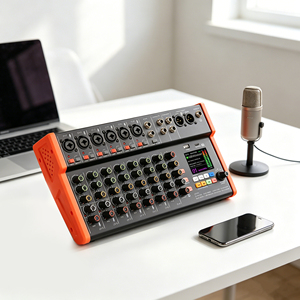 Professionelles 8-Kanal-Audiomischpult mit USB OTG <span class=keywords><strong>DJ</strong></span>-Mischkonsole für Live-Bühne, <span class=keywords><strong>DJ</strong></span>-Bühne und Studioaufnahmen - Product Image 2