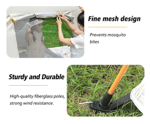 Carpa de Camping Impermeable y Resistente al Viento de Una Sola Capa, Portátil y Ligera para Acampar, Hacer Senderismo y Viajar - Product Image 6