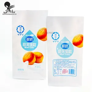 New Coming Food Packaging Bag Flat Bottom Pouch With Transparent Side Guest For Snack