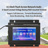 Système de sonorisation mural IP HuiDu IP-K220, amplificateur numérique de classe D 2x50W avec écran tactile.