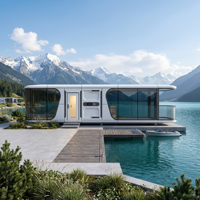 Maison capsule spatiale polyvalente et portable, style cabane Apple, kit de maisonnette modulaire préfabriquée pour une assemblage rapide dans les zones pittoresques