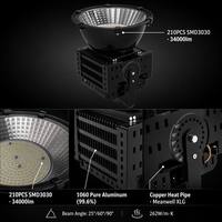 Projecteurs LED industriels à haute luminosité, étanches à la poussière IP65, 200W, pour entrepôt, atelier, salle