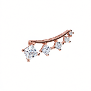 Pendientes de Aro Vivienne Westwood en Oro Rosa con Diamantes de Corte Princesa, Minimalistas, para Uso Diario Femenino - Product Image 1