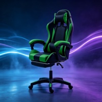 Chaise de jeu avec repose-pieds pour joueurs d'e-sport et fonction inclinable, dossier haut en cuir PU ergonomique, fabrication d'usine