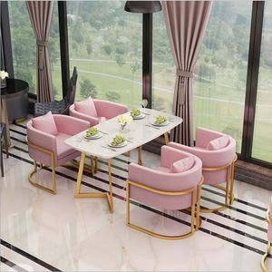 Sedute per Ristoranti in Stile Nordico, Divano e Sedia con Schienale Alto, Struttura in Metallo Personalizzata per Hotel, Arredamento Commerciale per Caffè - Product Image 2
