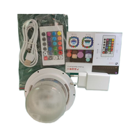 Base Luminosa LED RGBW in Plastica da 120mm con Telecomando, Batteria Ricaricabile, 16 Modalità di Cambio Colore per Mobili/Tavoli