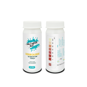 Bandes de <span class=keywords><strong>test</strong></span> de salinité de l'eau de mer, 50 bandes certifiées CE, lecture rapide en 20 secondes <span class=keywords><strong>pour</strong></span> la détection du niveau de <span class=keywords><strong>sel</strong></span> dans les aquariums marins - Product Image 1