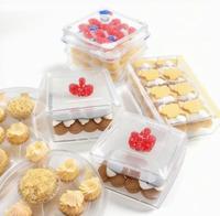 Boîte cadeau personnalisée pour pâtisserie, boîte transparente en PET pliable pour biscuits, bonbons, boules décoratives, emballage plastique pour cadeaux