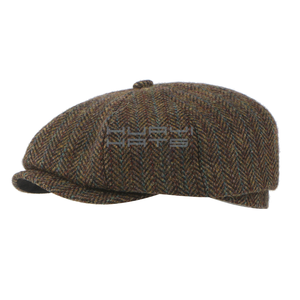قبعة رجالية صوفية عتيقة طراز Duckbill Ivy Gatsby مسطحة، قبعة قيادة جديدة مسامية من التويد Pinstripe، قبعة Newsboy للرجال - Product Image 4