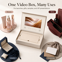 Boîte vidéo LCD personnalisée en gros, boîte cadeau vidéo numérique pour collection d'art, emballage de présentation de marque pour objets de collection de luxe