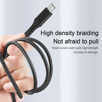 Kabel Pengisi Daya USB Type C 2000mm 6.6ft OEM Pabrik Shenzhen, Pengisian Cepat 3A 27w QC3.0 dan Kabel Data 480m dengan Lapisan Nilon Tahan Lama