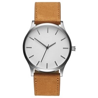 Jam Tangan Kasual Sporty Sederhana Grosir Tanpa Logo Pria Bisnis Dial Besar Santai Quartz Frosted