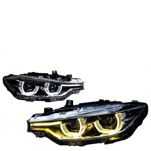 Conjunto de Faros Delanteros para Serie 3 F30, Modelo <span class=keywords><strong>320i</strong></span> 325i, Luces Diurnas LED de Doble Lente y Doble Color, 6000K, 6000 Lúmenes - Product Image 1