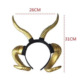 Diadema Gótica con Cuernos de Hormiga, Cuernos de Cabra Negros, Plateados y Dorados para Halloween, Disfraz, Tocado para Fiesta, Ropa de Lujo - Product Image 2