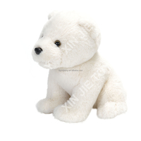 Peluche ours polaire en coton PP, peluche ours polaire personnalisable, peluche ours polaire accroupi avec OEM ODM