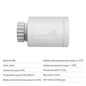 Hysen thermostat de vanne de radiateur <span class=keywords><strong>thermostatique</strong></span>, passerelle de tête hub HY368 thermostat zigbee tuya thermostat de vanne de radiateur - Product Image 5