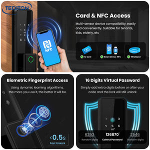 Cerradura Inteligente para Puerta <span class=keywords><strong>Exterior</strong></span> de Madera con Control Remoto Tuya, Cerradura de Embutir Israelí/Rusa, Totalmente Automática, para el Hogar - Product Image 4