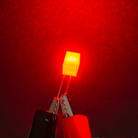 Longueur d'onde personnalisée 557 carré DIP LED 5mm 460nm 520nm 585nm 600nm 620nm rouge orange bleu pour l'affichage et l'utilisation des indicateurs