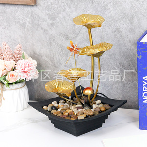 Modern <b>Desktop</b> Water Fountain Iron Plastic 110-220V Eco Friendly Decor For Office Home Entryway TV Stand Coffee Table - Product Image 2