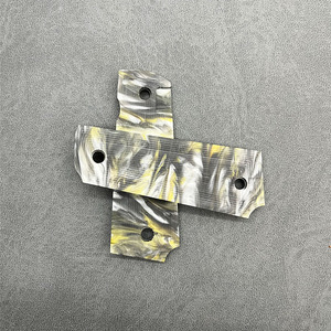 Cachas de Polímero de Alta Calidad con Incrustaciones de Perla y Caballo Dorado para Pistola de Juguete Colt 1911 Escala 1:1 - Product Image 6