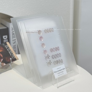 INS Frosted <b>Acrylic</b> Rectangular Transparent Nail Color Display <b>Board</b> Gel Polish Swatch Card Manicure Style Tool Wholesale - Product Image 3
