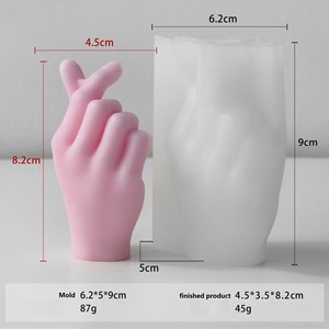 Moule à bougie en forme de cœur pour la Saint-Valentin, ornement pour les doigts, bricolage, fabrication artisanale, moules en silicone pour l'aromathérapie - Product Image 6