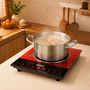 Réchaud électrique carré étanche et anti-graisse, à brûleur unique, compatible VR, pour hotpot, portable, facile à nettoyer, usage domestique - Product Image 1