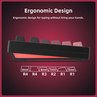 Clavier rose ZORNHER ZH870, 88 touches, rétroéclairage RVB, trois modes sans fil, compatible avec le clavier mécanique de jeu à commutation à chaud