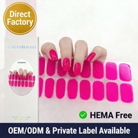 Meilleures ventes, source d'usine, autocollants pour ongles en gel UV semi-durcis 3D, non toxiques, à usage unique, service OEM, livraison rapide