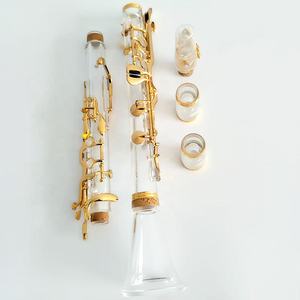 <span class=keywords><strong>Clarinete</strong></span> <span class=keywords><strong>de</strong></span> <span class=keywords><strong>Cristal</strong></span> <span class=keywords><strong>de</strong></span> 18 Llaves en Sol, <span class=keywords><strong>Clarinete</strong></span> Chapado en Oro - Product Image 3