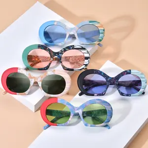 Matte Acetate Multicolour Polarized Sunglasses UV400 Men Brand Designer Vintage Cat Eye Sun Glasses For Women