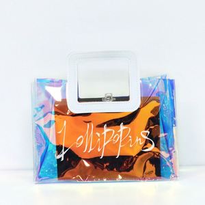 Wholesale Custom Logo Holographic PVC Beach <b>Bag</b> Waterproof <b>Transparent</b> Travel <b>Bag</b> with Trendy Color for Gifts and Shopping - Product Image 2