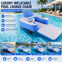 Équipement de parc aquatique gonflable électrique en PVC de luxe personnalisé, chaises flottantes pour piscine familiale, utilisation en extérieur, capacité de charge 100-500 kg