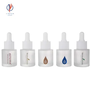 travel size 20ml refined oil dropper frosted cylinder drop glass bottles tincture serum liquid cosmetic package bottles