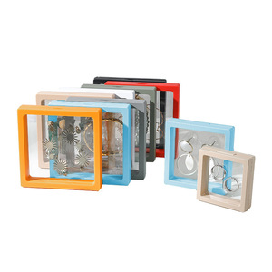 Caja portátil para guardar joyas, pendientes, collares, anillos, empaque con película de PE, caja de exhibición colorida para joyería. - Product Image 1
