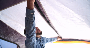 Carpa de Techo de Doble Capa con Estructura Rígida de Aluminio y Tela Oxford Patentada, para Acampar en Verano, Tipo Recto para 4 Personas - Product Image 3