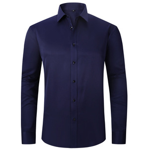 Luxuriöses Herrenhemd in Weiß, Button-Down, Stretch, schlicht, schmal geschnitten, langärmlig, bügelfrei, atmungsaktiv, formelles Hemd - Product Image 3